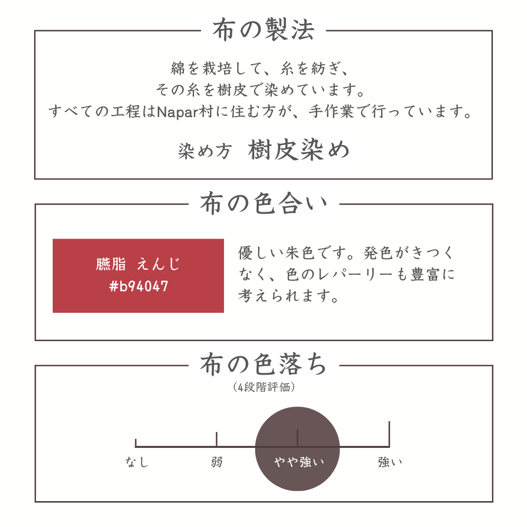 布の製法 色合い 色落ち