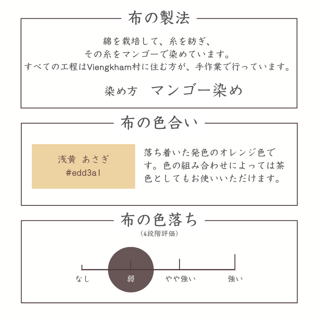 布の製法 色合い 色落ち