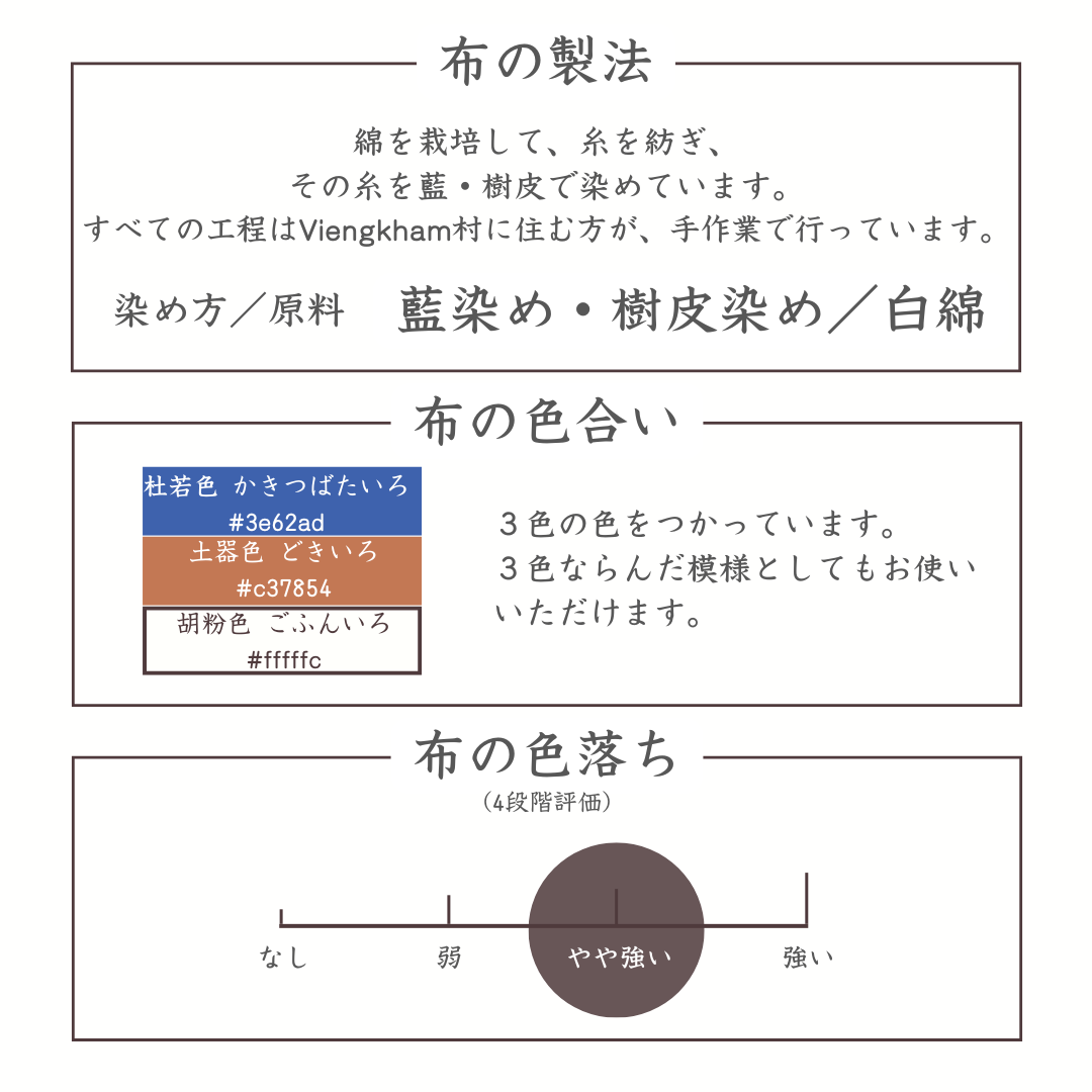 布の製法 色合い 色落ち