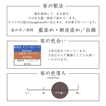 布の製法　色合い　色落ち