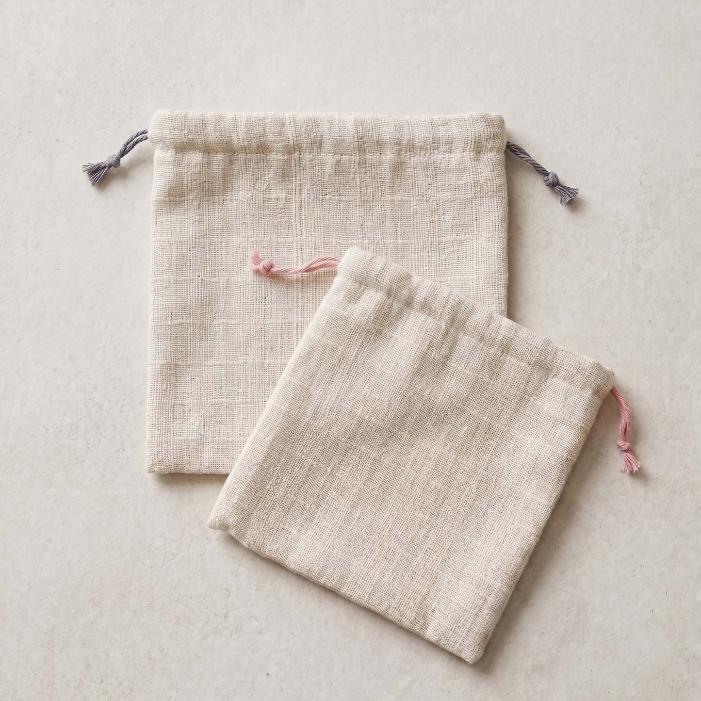【コラボ作品】白巾着・1点もの